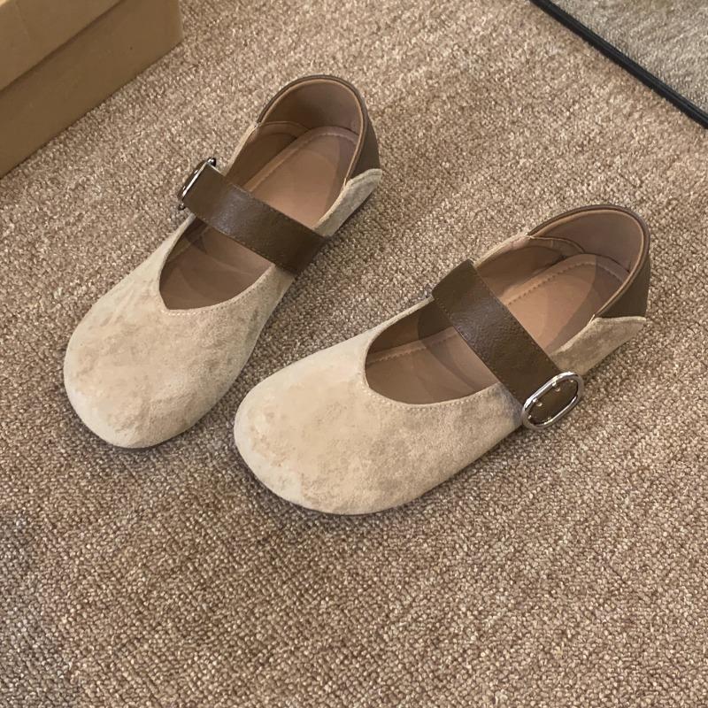 Herbst Retro vielseitige Leopardenmuster Mary Jane Schuhe Damen flacher Boden bequem ein Pedal zwei Tragearten leichte Mund Einzel Schuhe