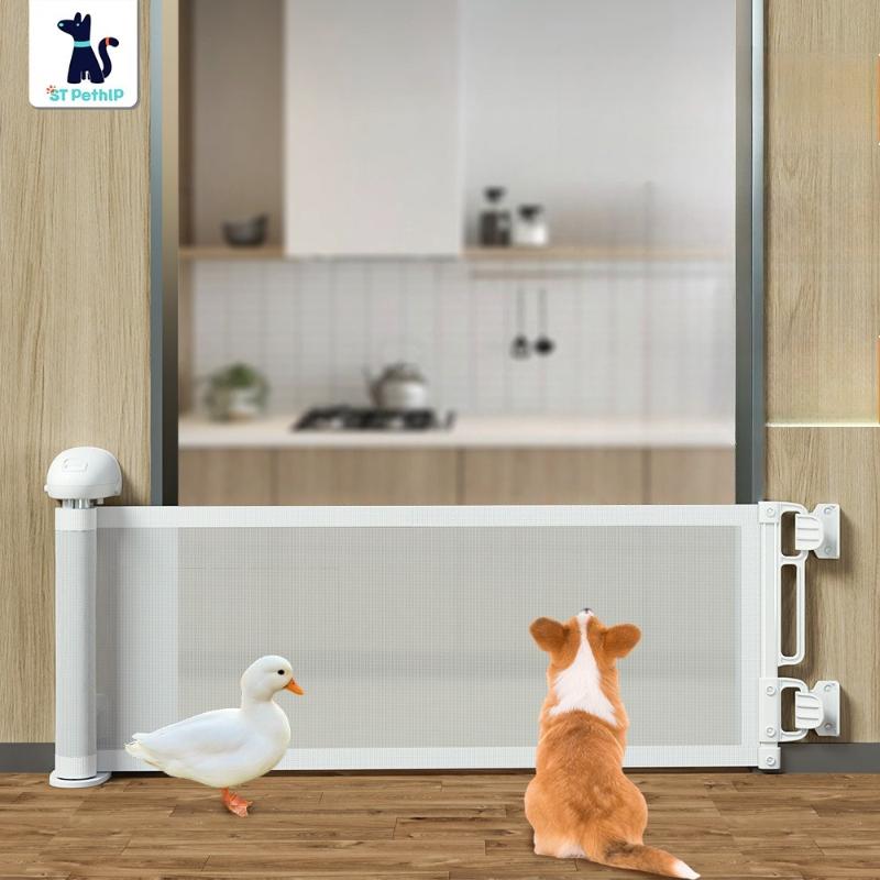 Adjustable 45cm High Pet Door Fence Scalable Pet Partition Fence Dog Isolation Dog Barrier Double Safety Protection Pet Supplies