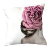 40/45/50cm Sexy Women Print Cushion Cover Decor Sexy Flower Feather Print Sofa Pillowcase Bedroom Home Pillow Case