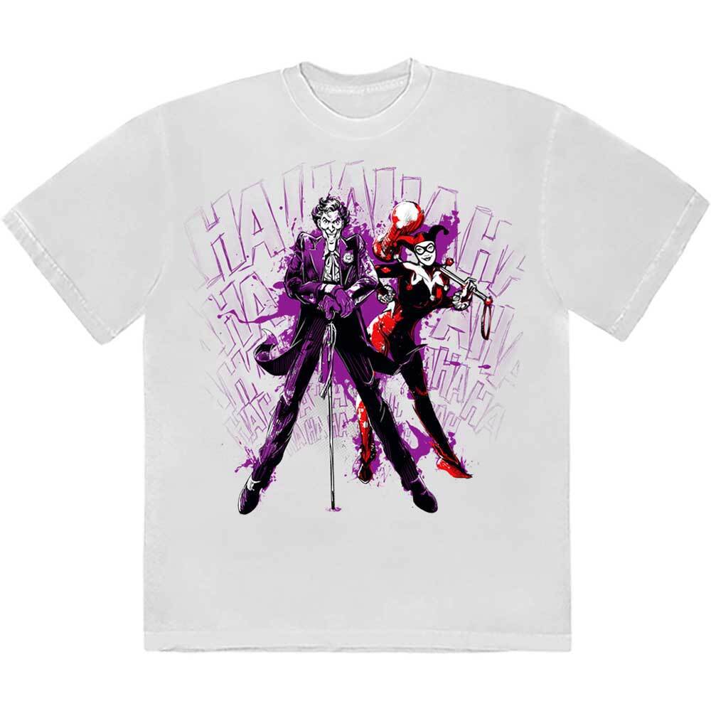 DC Comics JokerHarley  Joker Haha T-Shirt White New Unisex T-Shirt L
