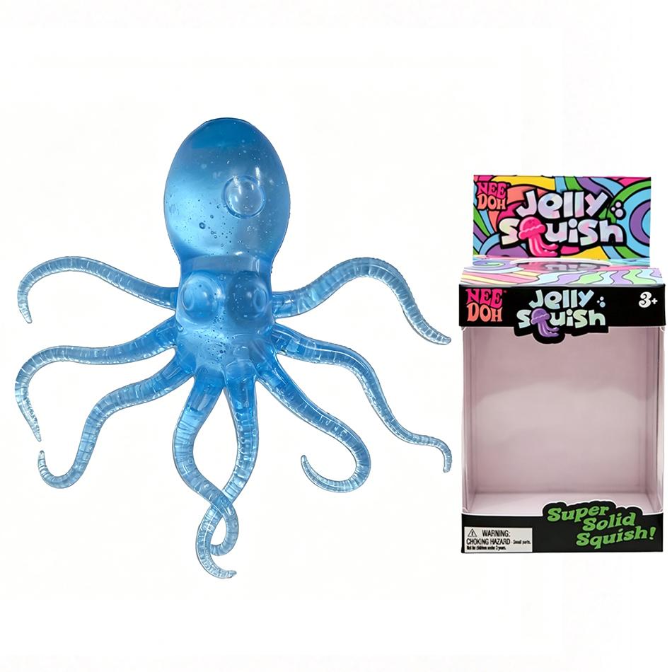 Cute Nee Doh Octopus Squishy Toy - Waterproof Jelly Hops Fidget Water Play Sensory Toy for Boys And Girls Great Gift Idea