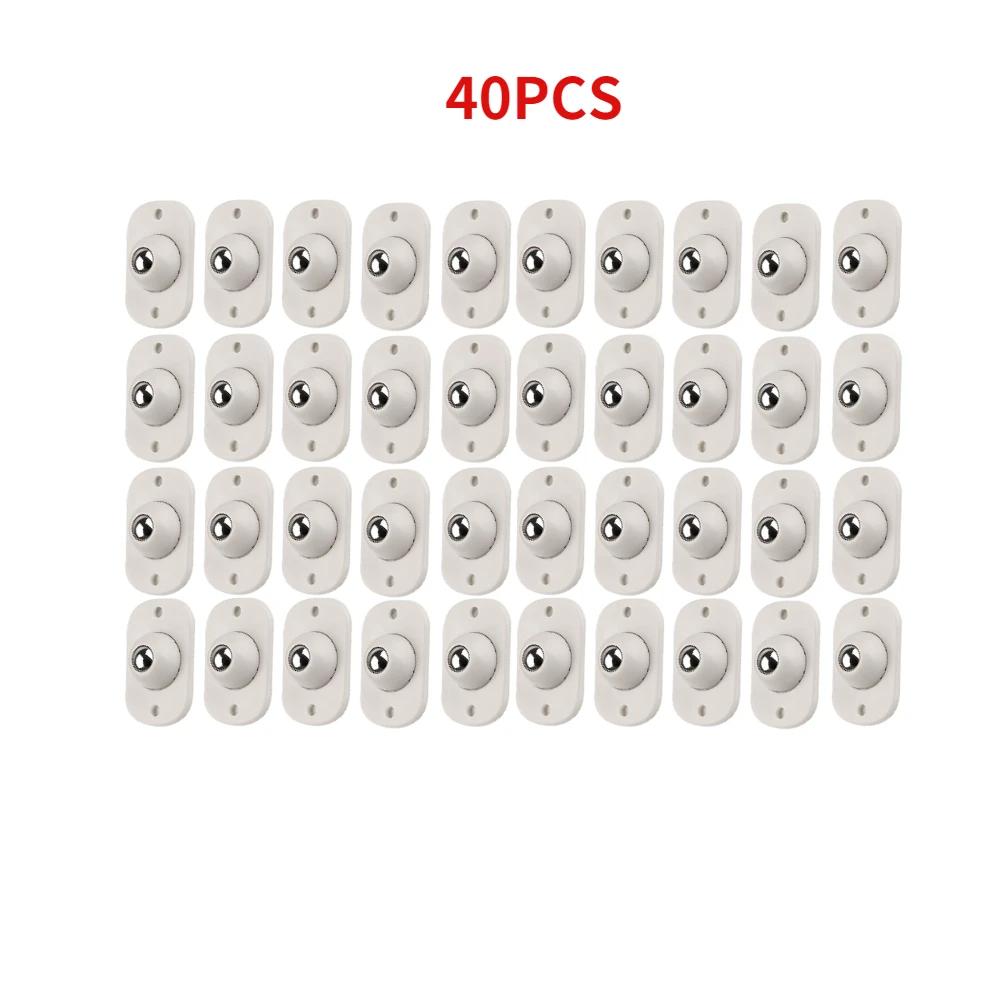 20-100pcs Wheels For Furniture Stainless Steel Roller Self Adhesive Furniture Caster Home Strong Load-bearing Universal Wheel