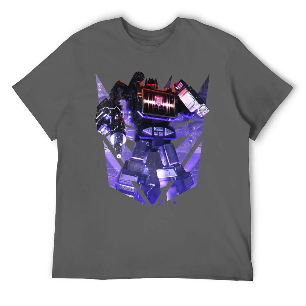 Czarny Decepticon Soundwave Wordtee Vintage 13 T-shirt Move Tees Casual Graficzny Śmieszny Nowość Dom Eur Okrągły Dekolt Transformer