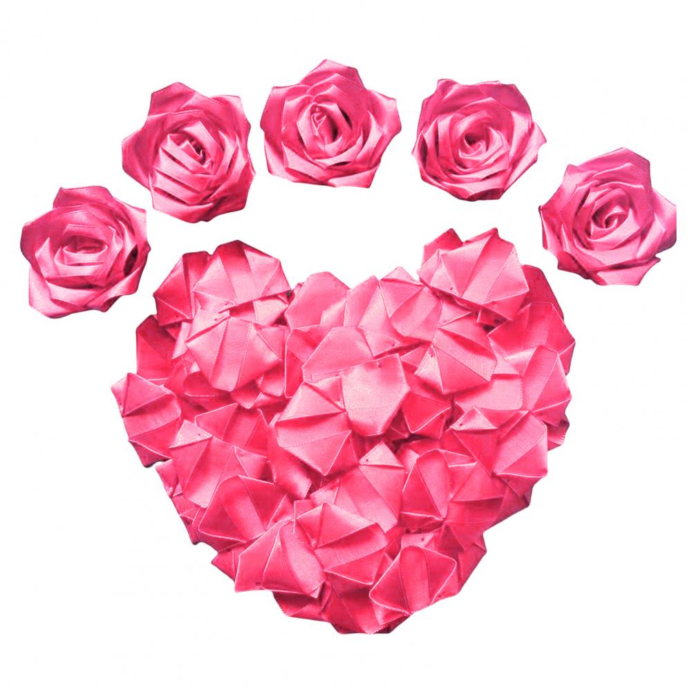 Floral Arrangement Accessories Handmade Satin Flower Petals Eternal Rose Petal Diy Bouquets for Wedding Anniversary Birthday