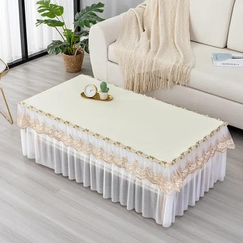 Waterproof Oil Resistant Rectangular Table Cloth Dust Proof Anti Slip Thickened Coffee Table Cover Home Decoration Tablecloth