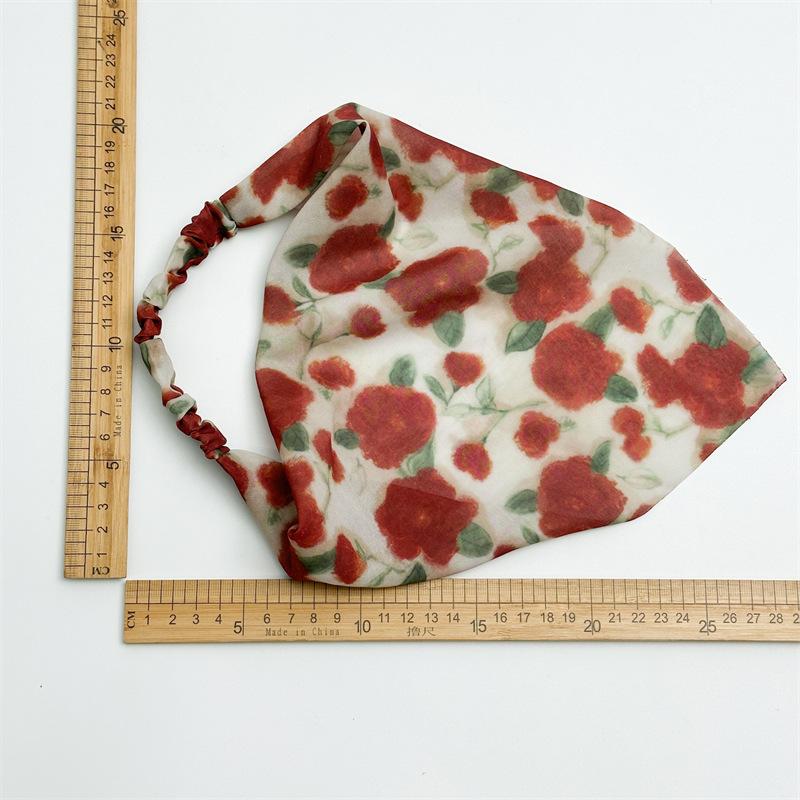 Assorted Floral Print Bandana Headband Elastic Back Hair Scarf Bohemian Style Headwrap Colorful Summer Hair Decor For Women