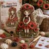Gør-det-selv Blomsterfe Håndværkssæt Stof Prikke Kunst Sæt, 3D Dukke Stik Dekoration Nål Broderi Kit til Voksne, Håndlavet Gave Tekstil Projekt