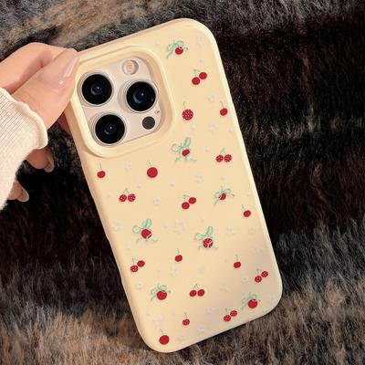 Custodia Creativa Ciliegia per iPhone 13, iPhone 15, iPhone 16 Pro Max