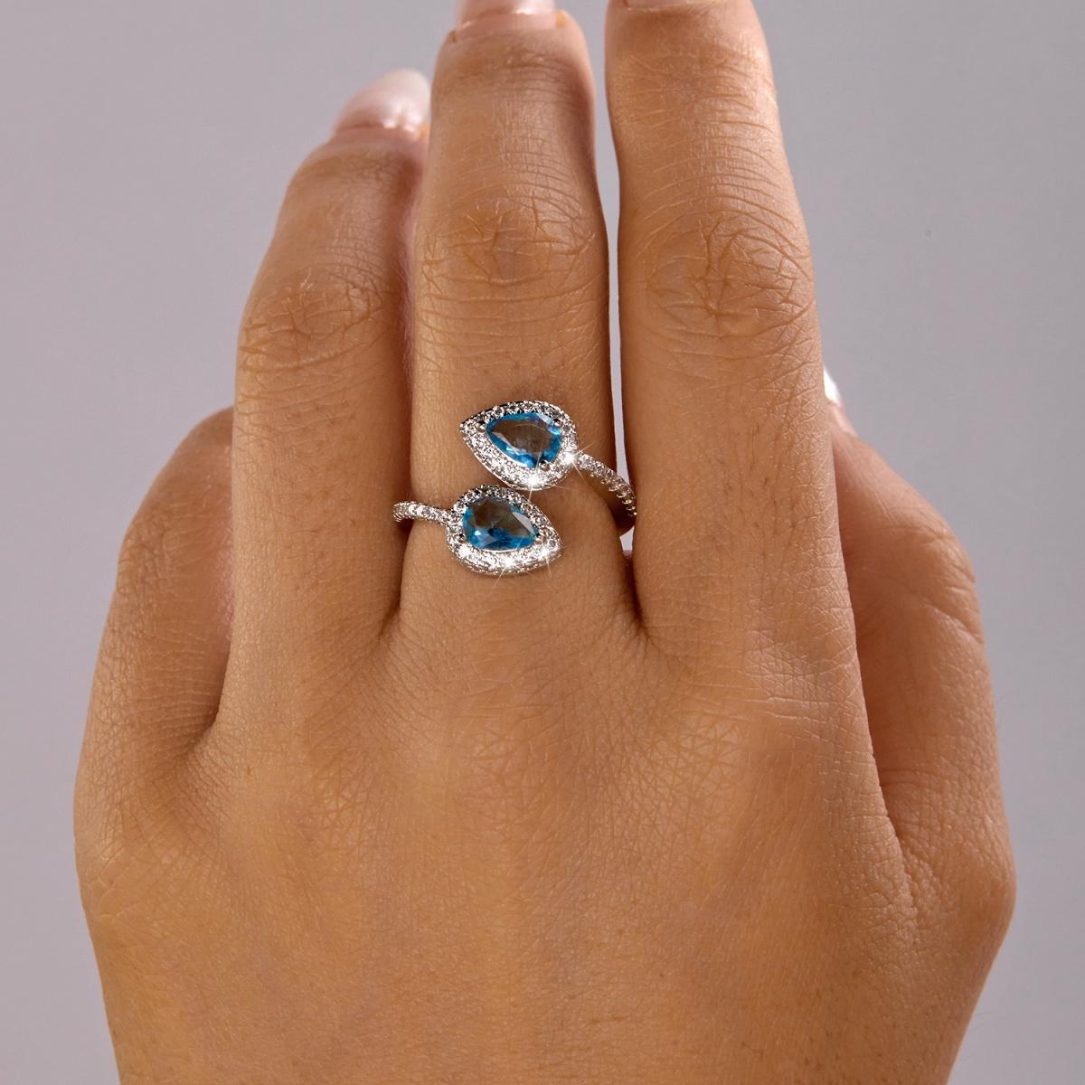 

Vintage Inlaid Cubic Zircon Waterdrop Opening Rings For Women Men Elegant Dainty Teardrop Geometric Finger Ring Wedding Jewelry