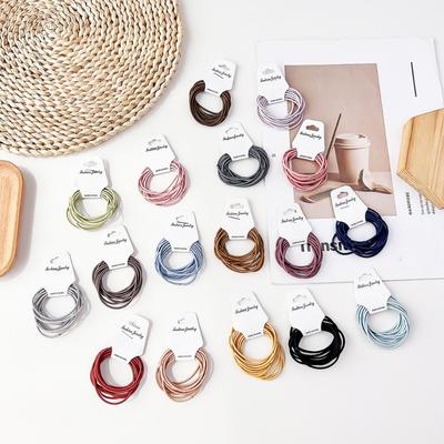 Bonbonfarbene Haargummis Hohe Elastizität Keine Schädigung der Haare Haargummi Haarband Haarband für Mädchen Kopfschmuck