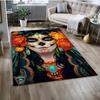 Gothic Female Skull Horror Dead Girl Floor Mat 3D