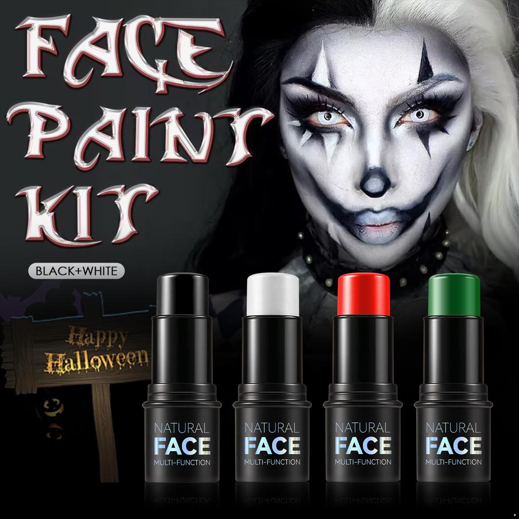 Single Black Matte Halloween Face and Body Paint Stick for Costume Party Makeup Long Lasting Safe Cream Makeup for Kids