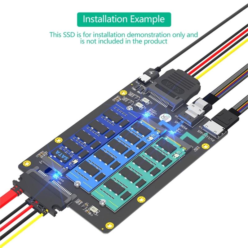 Soid Disks Converter for M.2 NVMe To SFF 8611 SFF 8654 Connection Multiple Interfaces Efficient