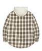 MARK GONZALES Signed Logo Flannel Check Hoodie - Beige