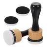 1Set Mini Ink Blending Tool with Replaceable Sponge Wooden Handle Soft Sponge Brush for Paper Crafting Card Making Painting