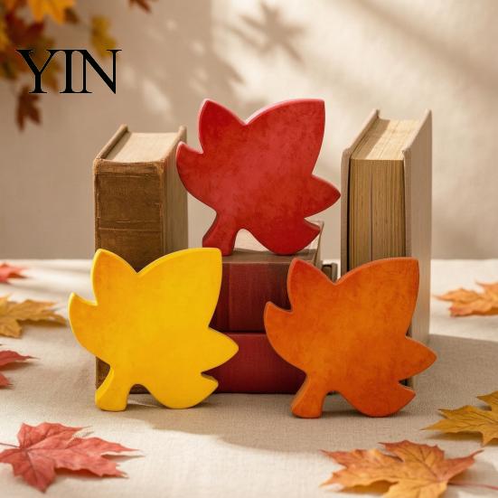 Filz-Ahornblätter für Bastelarbeiten 3 Stück Herbst-Tischdekorationen, Holz-Herbsternte Schreibtisch Thanksgiving Heimdeko Schmuck Esstischregal mehrstöckig