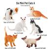 Children's Mini Simulation Pet Kitten Set: Yellow, Orange, and Tabby Cat Toy Ornaments