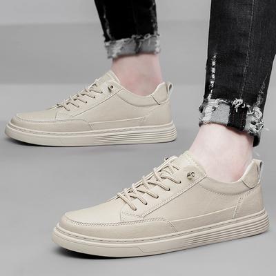 Moda Nowe Męskie Skórzane Buty Casual Lato Moda Lekkie Wygodne Buty na Platformie Mokasyny Męskie Brytyjskie Płaskie Buty Trampki