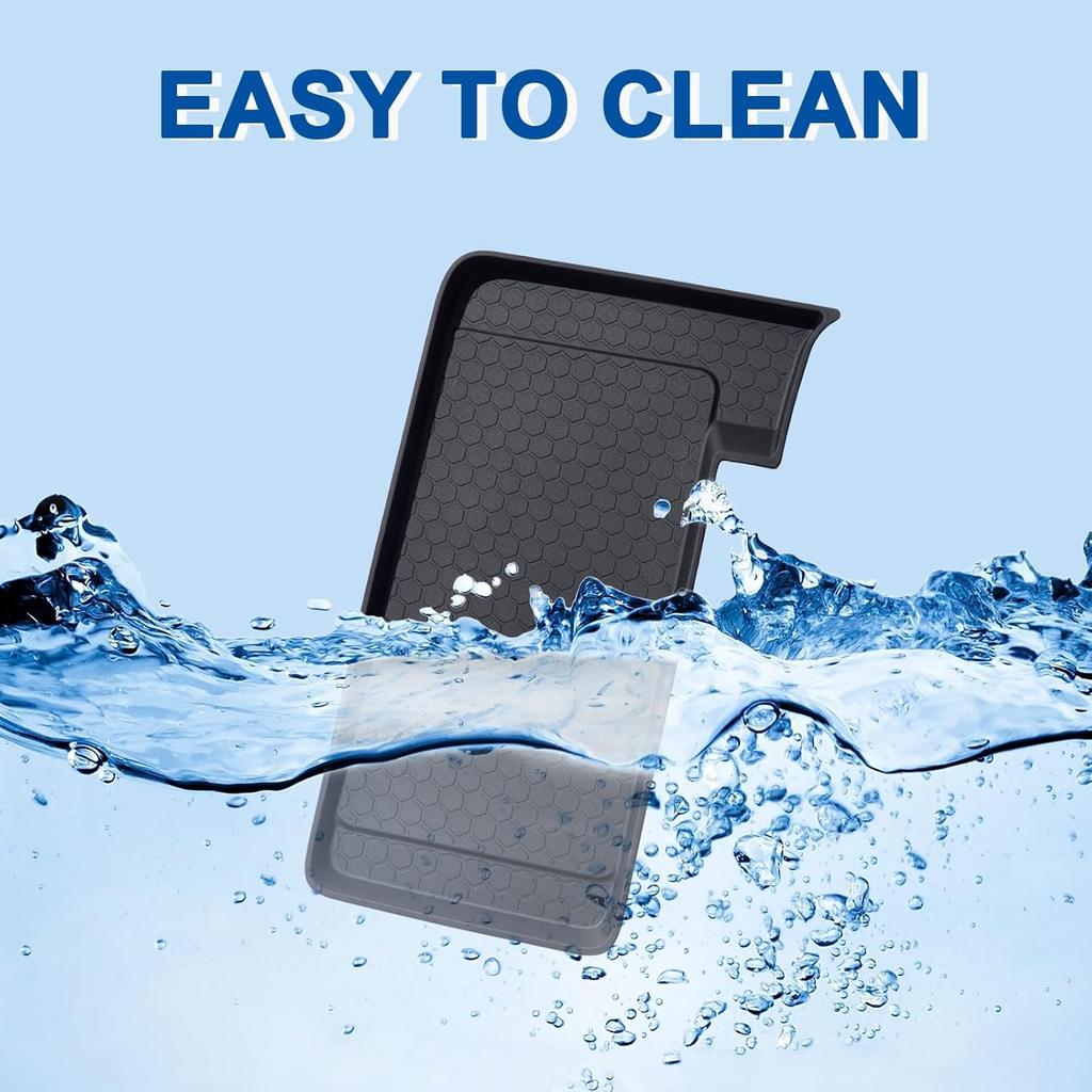 TOPTALL Wireless Charging Anti-Slip Mat Compatible With 2025 2026 Toyota Camry, Black Silicone Protective Pad Center Console Liner For Camry