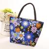 Yousheng Floral Tote Bag Reusable Oxford Cloth Shopping Tote Stylish Handbag Purse for Women Commuting Picnic Camping