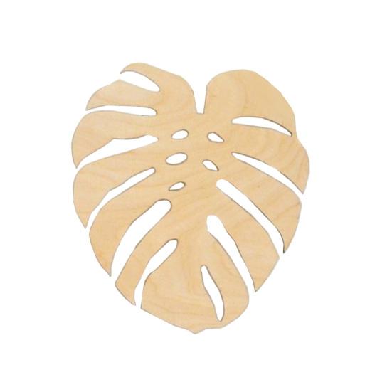 Nordic Wooden Monstera Leaf Wall Ornament Kids Room Bedroom Home Decoration