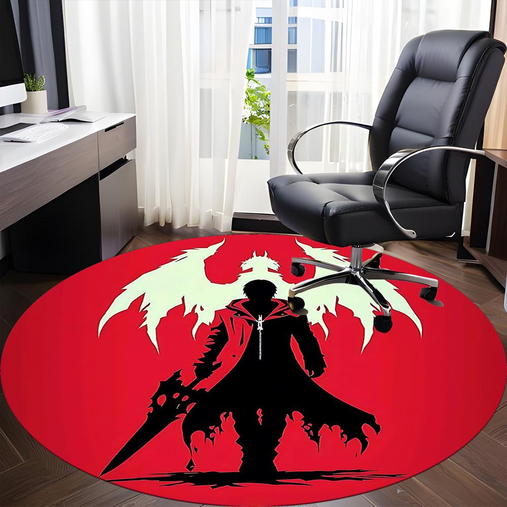 1pc Angel Wings Carpet, Round Non-Slip Durable Large Size Office Carpet, Suitable for Office,yy250908055