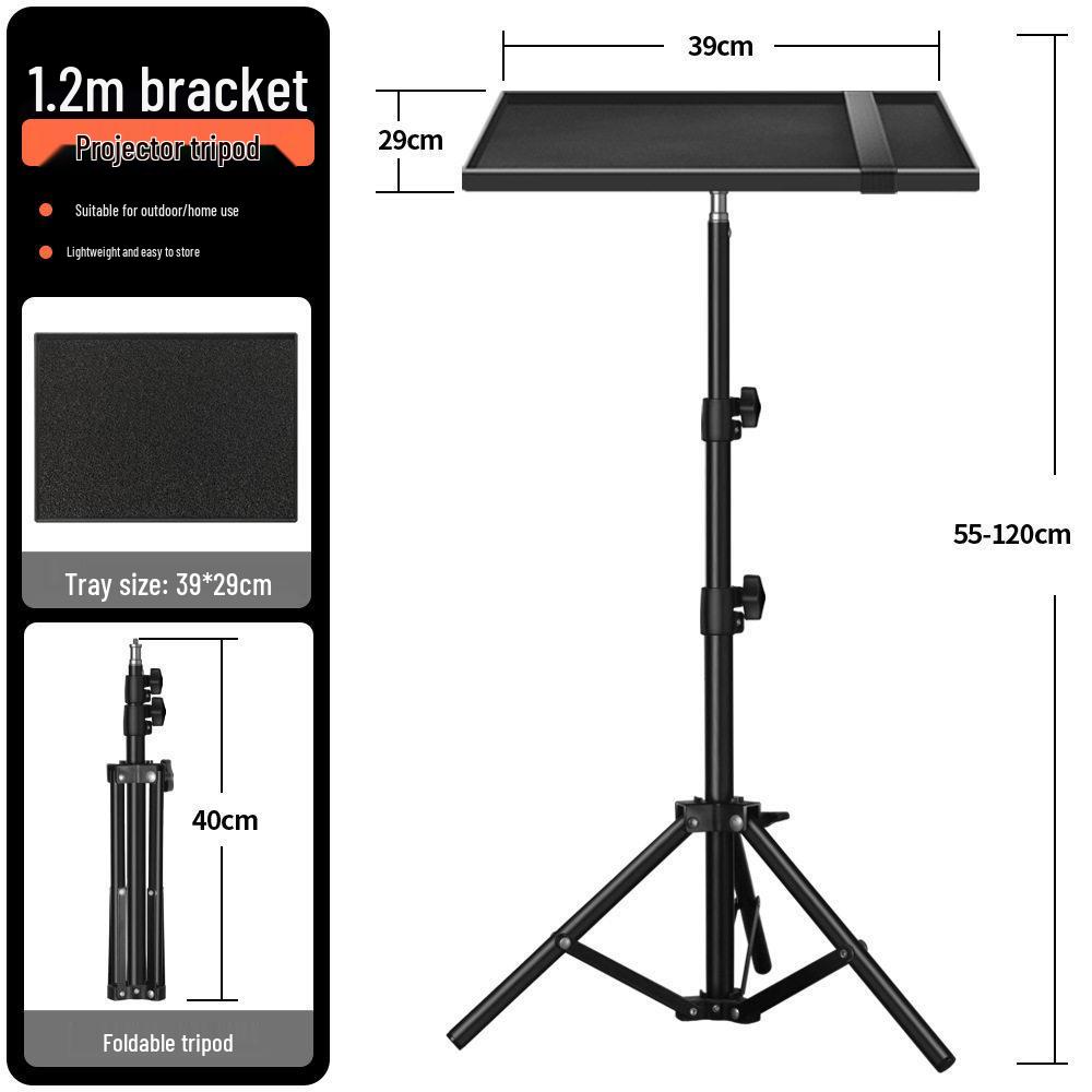 360° Rotating Projector Stand - Hole-Free Wall/Floor Mount for Living Room