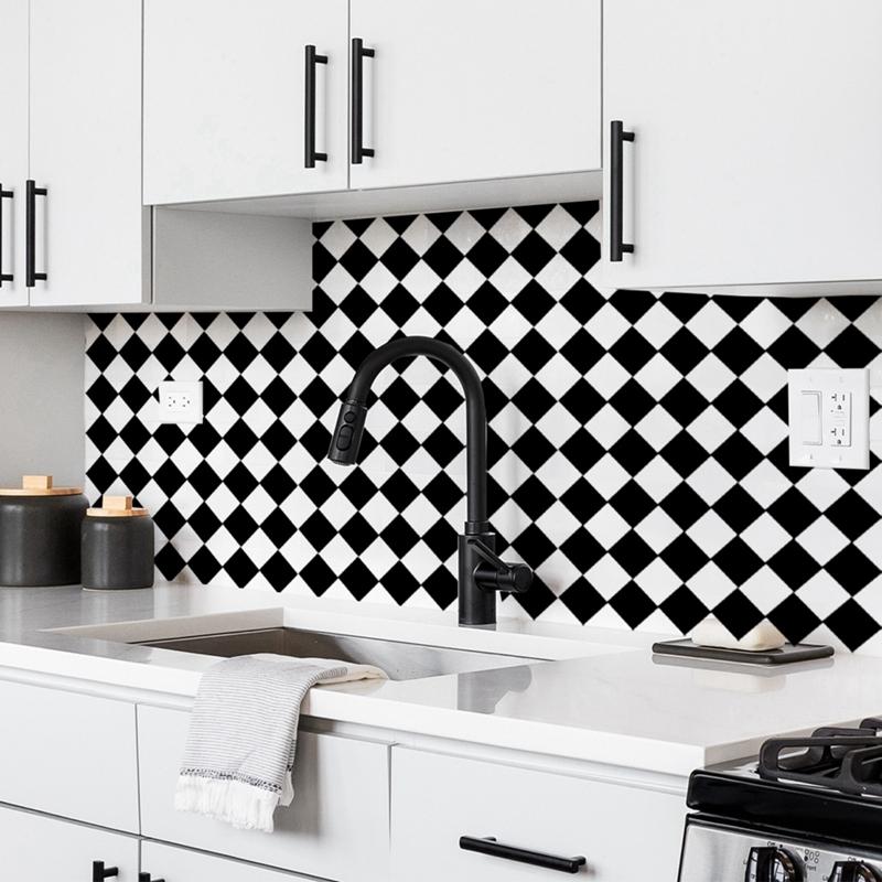 10pcs Retro Self Adhesive Wall Sticker Kitchen Tile Sticker 15*15cm