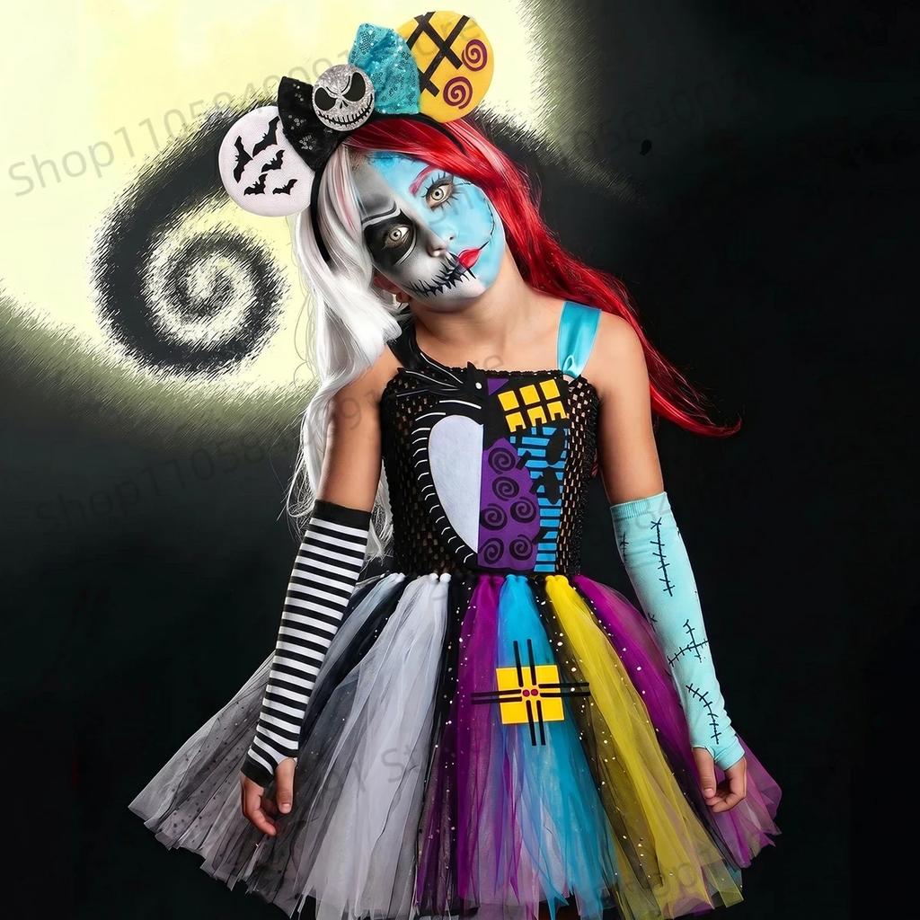 Nightmare Before Christmas Tutu dress Kids Halloween Cosplay Party Pageant Dance Recital Combo Costume