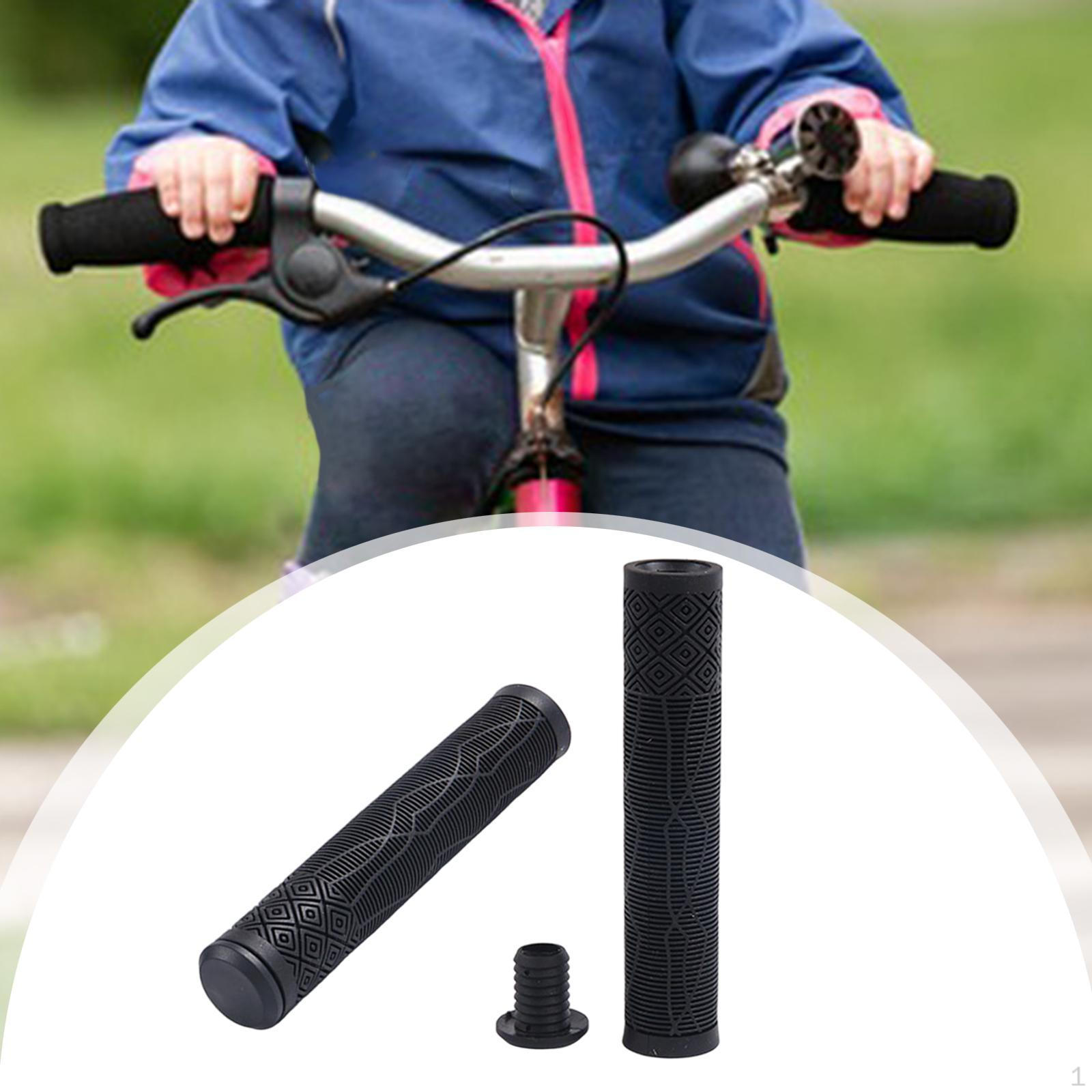 

2 Pieces Bike Handlebar Grips Handle Bar Wraps Anti Slip High Performance black