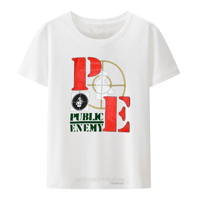 

Public Enemy Tee Men Women Short Sleeve Design Loose Breathable Graphic T Shirts Unisex Casual Cool Streetwear Ropa Hombre S