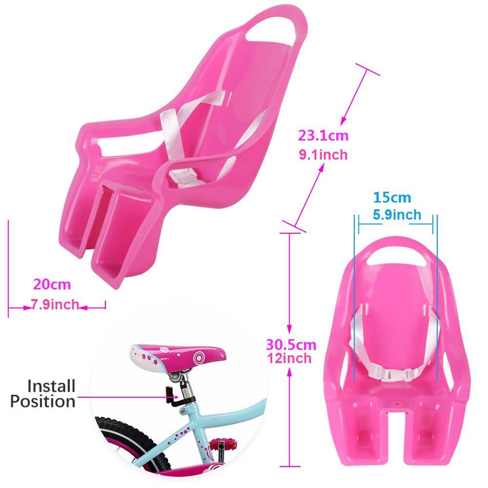 Mädchen Fahrrad Puppensitz Universelles Zubehör mit Aufkleber Kinderfahrrad Dekoration Puppen Fahrradsitz Fahrradzubehör für Mädchen Jungen