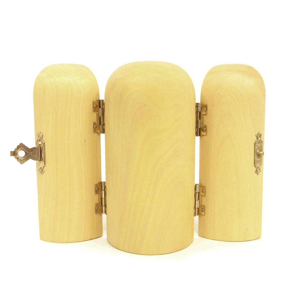 Kurita's Special Buddhist Statue [Three Open Buddhas] (Cylindrical) Kannon, Manjusri, and Samantabhadra (10cm high, 4cm diameter, 13cm opening width)