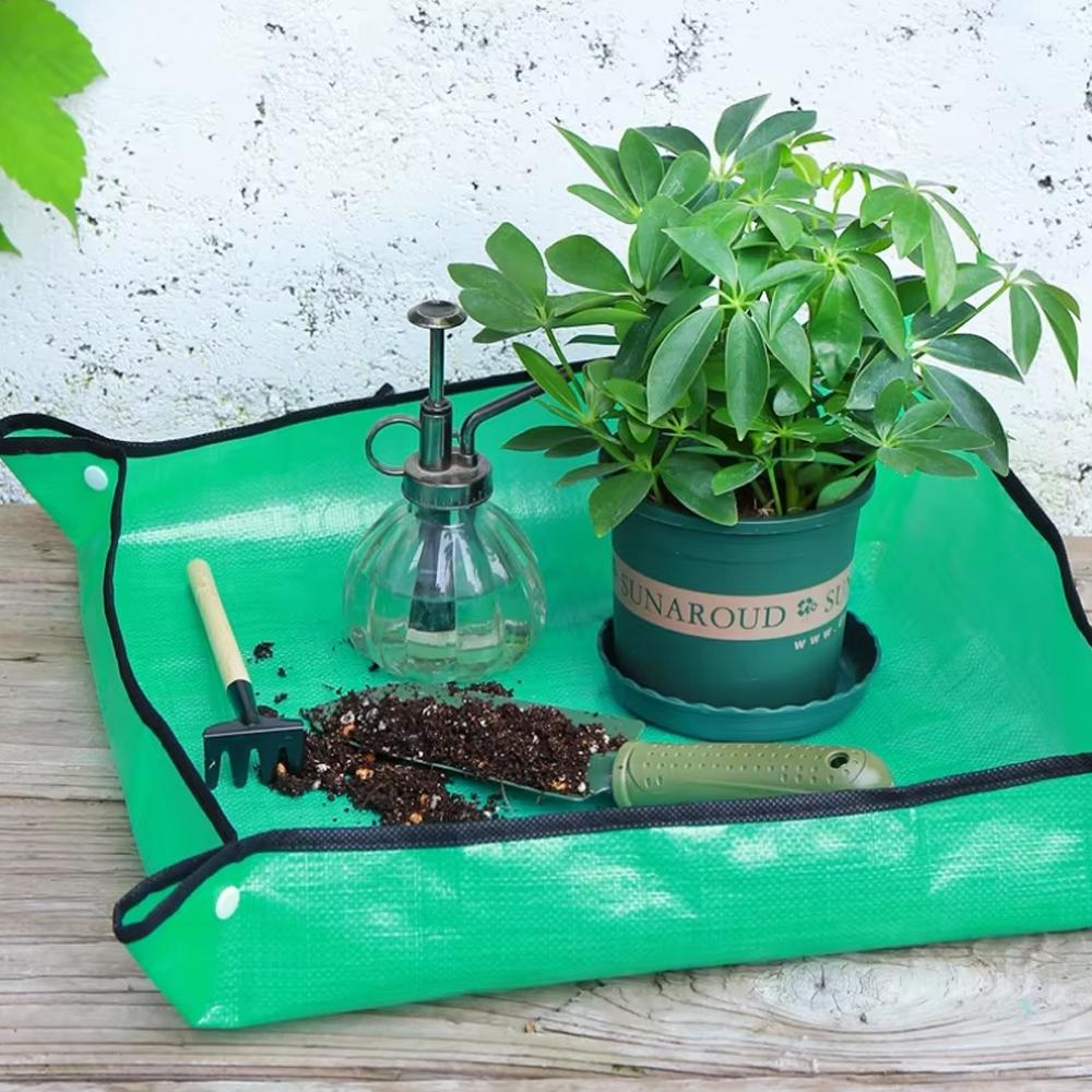 1pc Gardening Flower Pots Transplanting Mats 32-100cm Planting Mat PE Plant Repotting Mat Waterproof Mats Garden Accessories