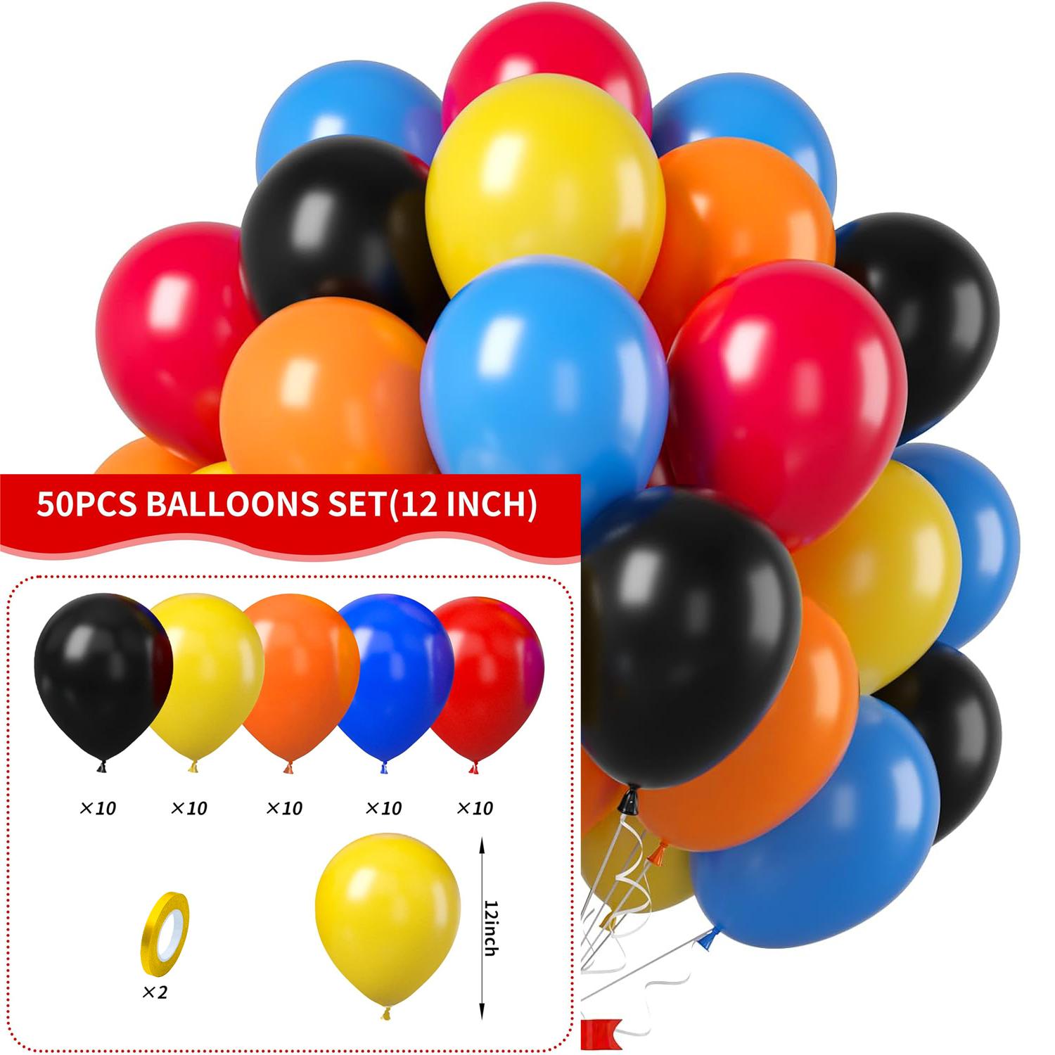 

12inch 50pcs multi-color balloon set, suitable for weddings, birthdays, themed parties, pre wedding parties, family gatherings 12INCH
