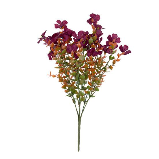 5/12Pcs Fall Artificial Violet Flower Realistic Fake Silk Flower Home