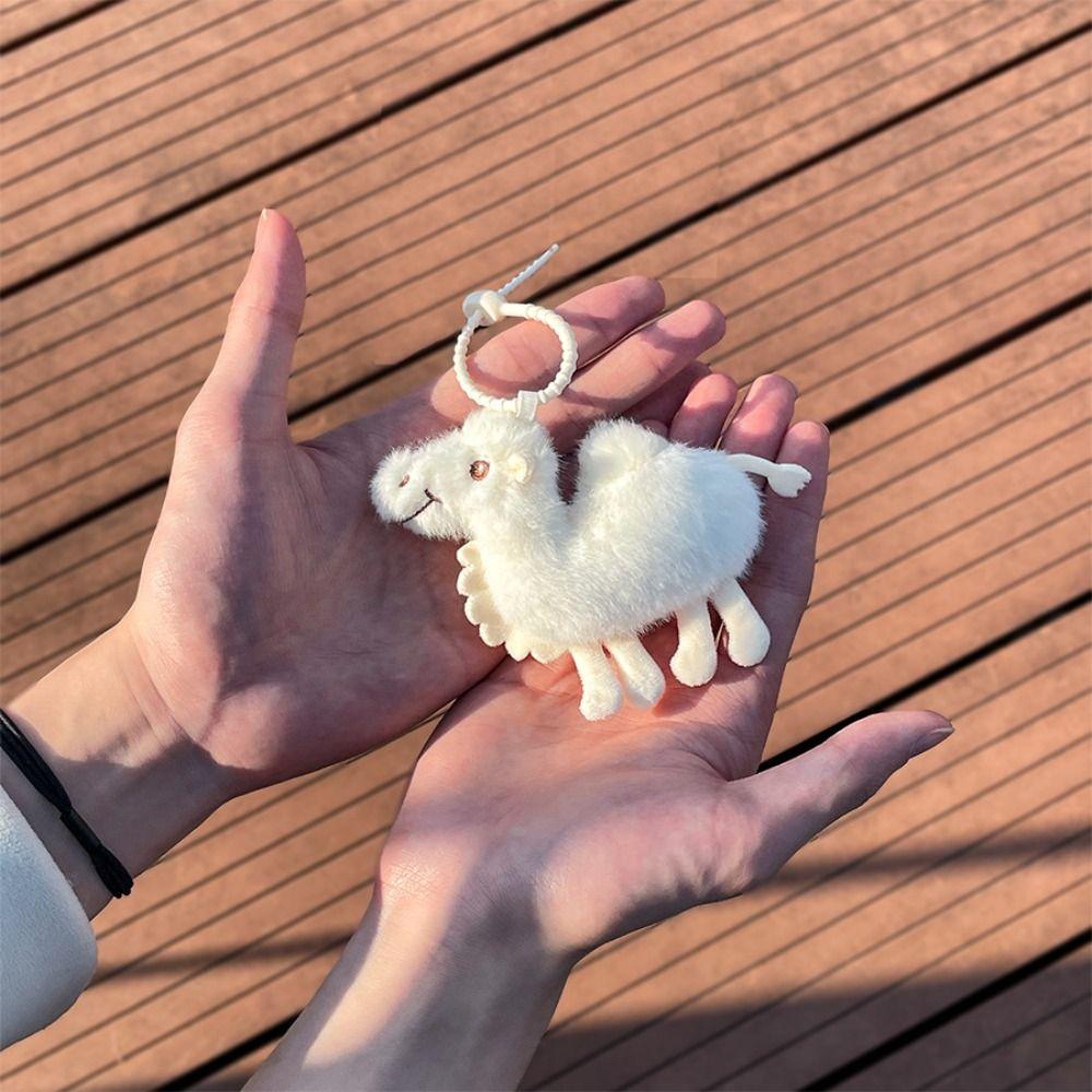 Cartoon Beanie Eyes Animal Pendant Soft Cartoon Bag Charms Creative Plush Doll Key Chain  Kids