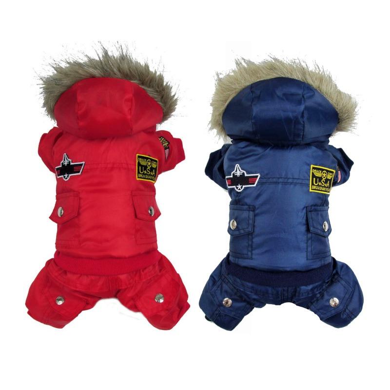 Winter Pet Clothing, Thick Cotton-padded Clothes for Autumn and Winter, Down Corgi Four-legged Dog Clothes