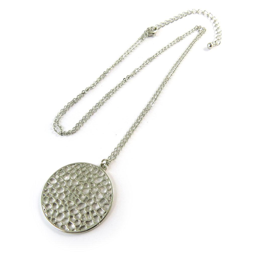 Les Trésors De Lily [N8823] - Silver 'Cléopatra' Designer Necklace