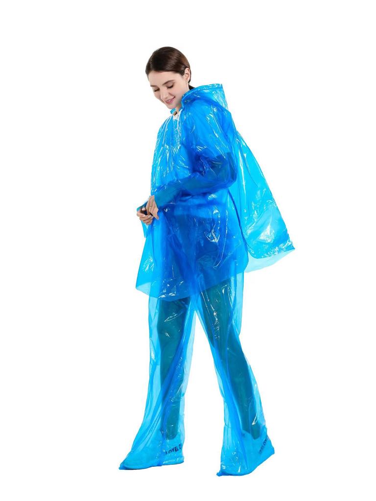 Children's & Adults' Thickened Extended PE Rain Poncho with Shoe Covers