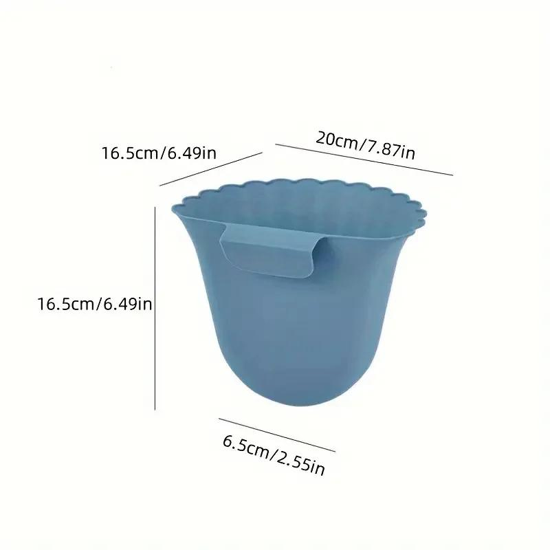 Mini trash can Wall Mounted Garbage Bin Kitchen Waste Countertopgarbage Bin Cabinet Door Hanginglabor-saving Plastic Garbage Bin 4L 1940₽