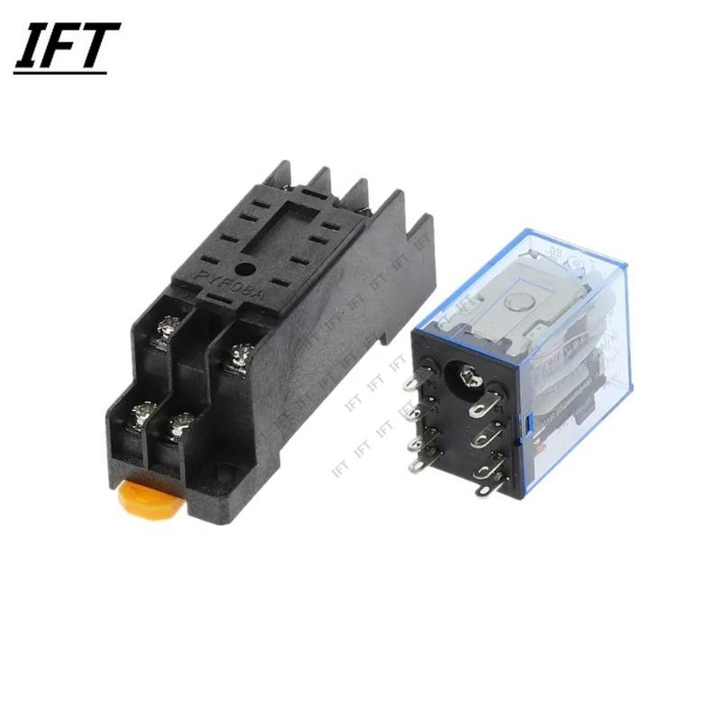 5 sets MY2P HH52P MY2NJ Relay Coil General DPDT Micro Mini Electromagnetic Relay Switch 110V 220V 12V 24V Power Relay Switch LED