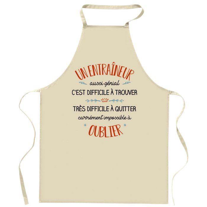 Planetee Tablier de cuisine Un entraîneur aussi génial | Cadeau Original Humour pour Cuisinier Vêtement Blouse de protection
