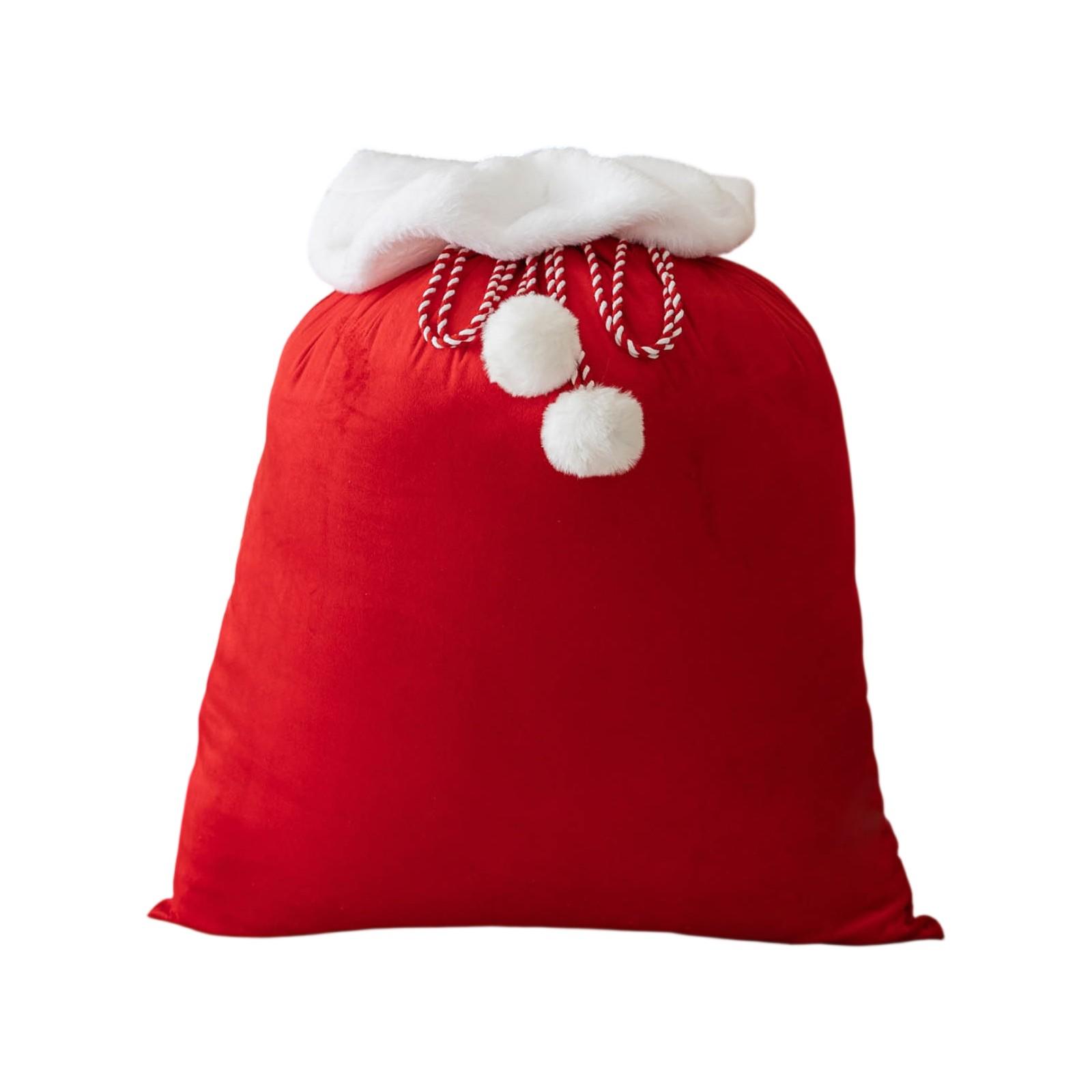 

Christmas Gift Bag Candy Gift Drawstring Bag Christmas Velvet Bag One Size