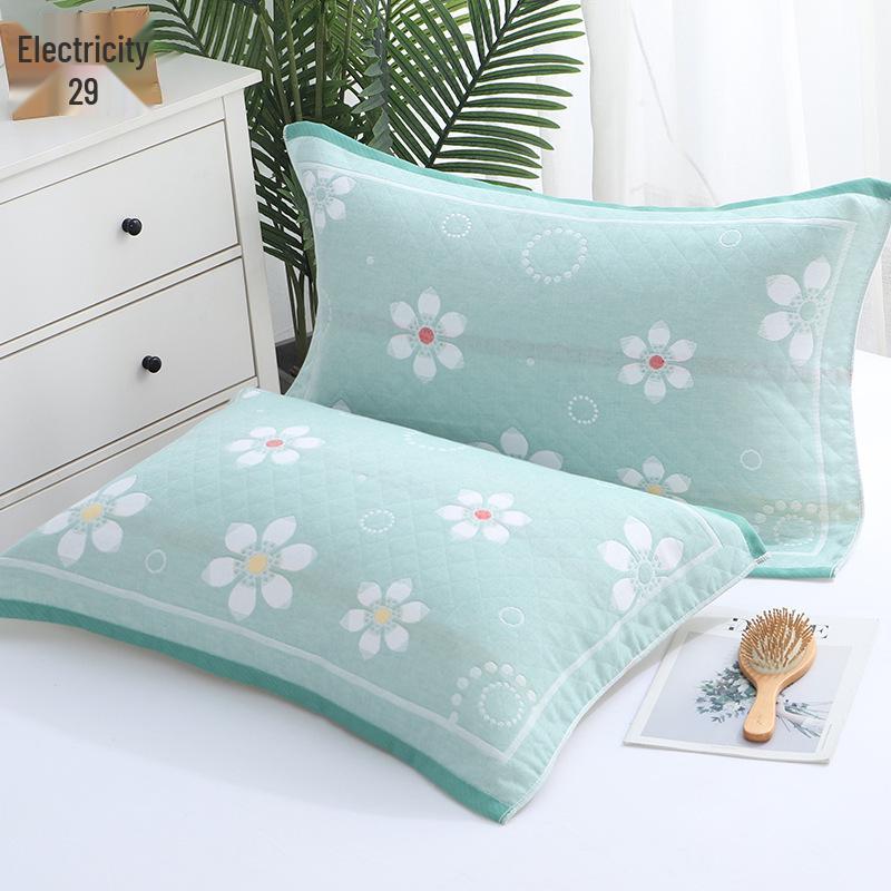 Three-Layer Gauze Cotton Pillowcases: Dirt-Resistant, Mite-Proof, Soft, Thickened, No Pilling or Shedding.