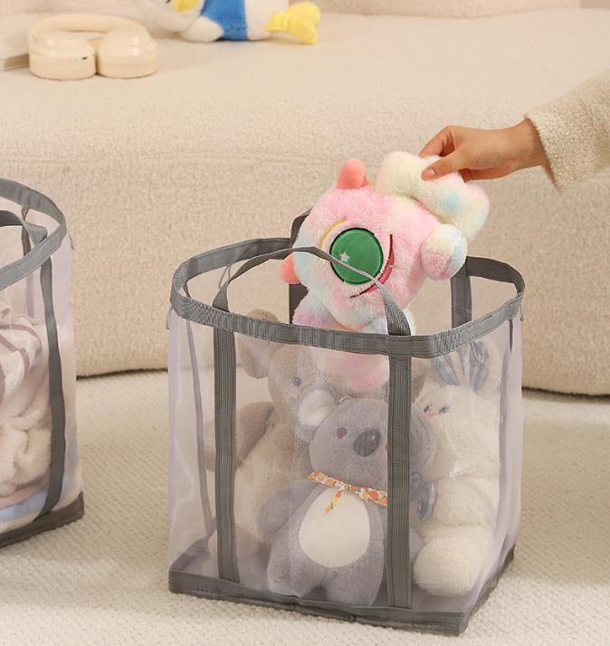 Laundry Hamper for Dorms & Homes Foldable Large-Capacity Mesh Laundry Basket For Dirty Clothes, Socks, and Underwear Storage