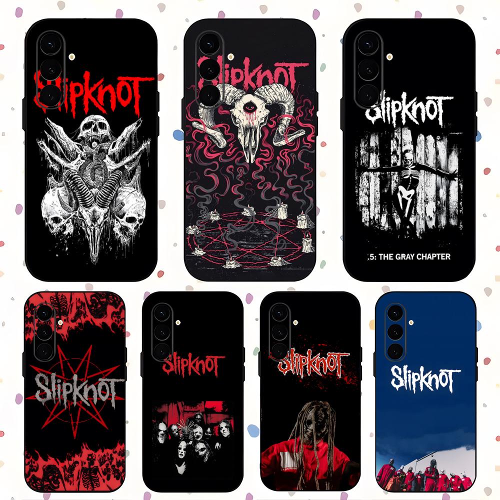 Popular S-Slipknot Band Rock Phone Case For Samsung Galaxy S25 S24 S23 S22 S21 S20 Plus Ultra Note20 Soft Black