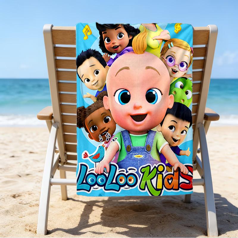 Ultra-Soft Beach Towel with CoComelon Theme,Ideal for Pool - Camping, Diving - Perfect Travel Essential, Vibrant Beach Towel.