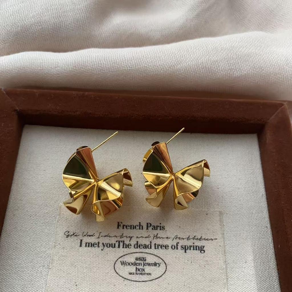 Nische Einfacher Korb Einzigartiges Design Temperament Mode Vielseitig Internet-Berühmtheit Leichter Luxus Temperament Ohrringe