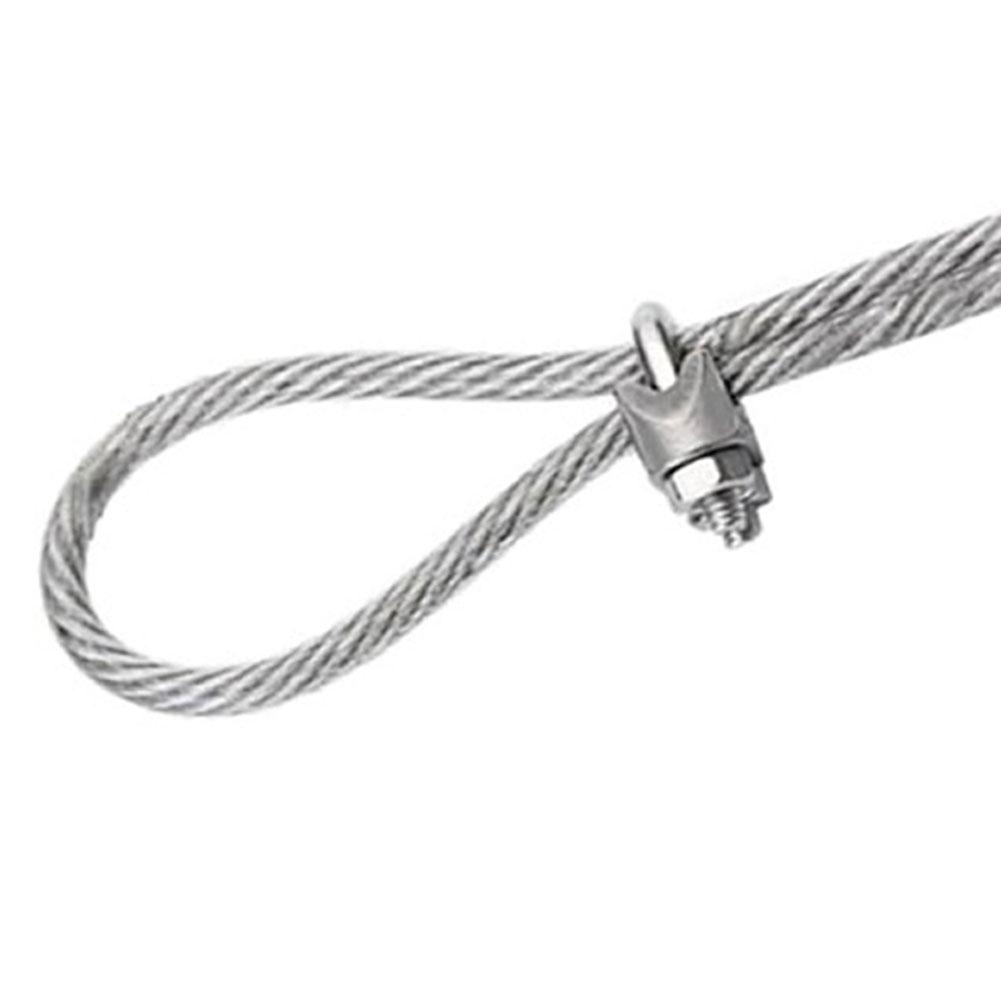 40pcs Stainless Steel Wire Rope Clamps U-Shaped Tighteners For Secure Cable Fastening For Home Marine Industrial DIY Application